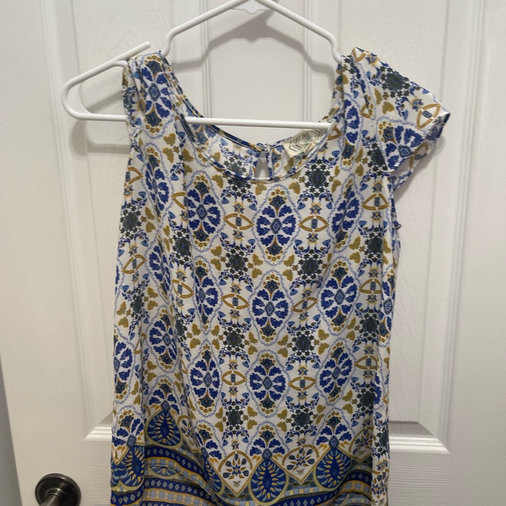 Pink Rose Multicolor Patterned Blouse - Picture 4 of 10